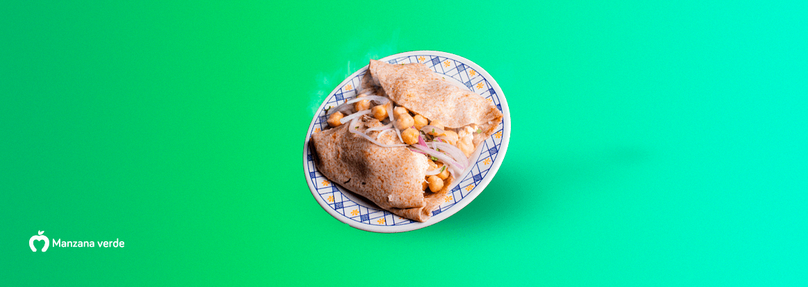 receta de taquitos de garbanzo comida saludable mexicana