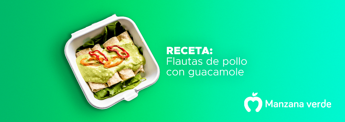 receta de flautas de pollo con guacamole