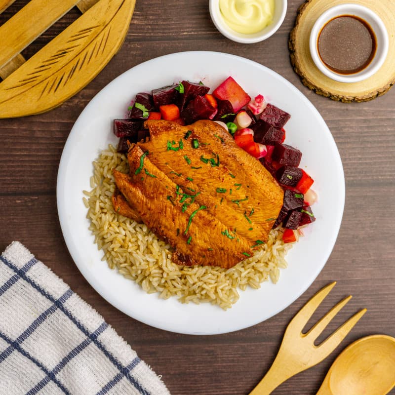 Ensalada rusa con pollo