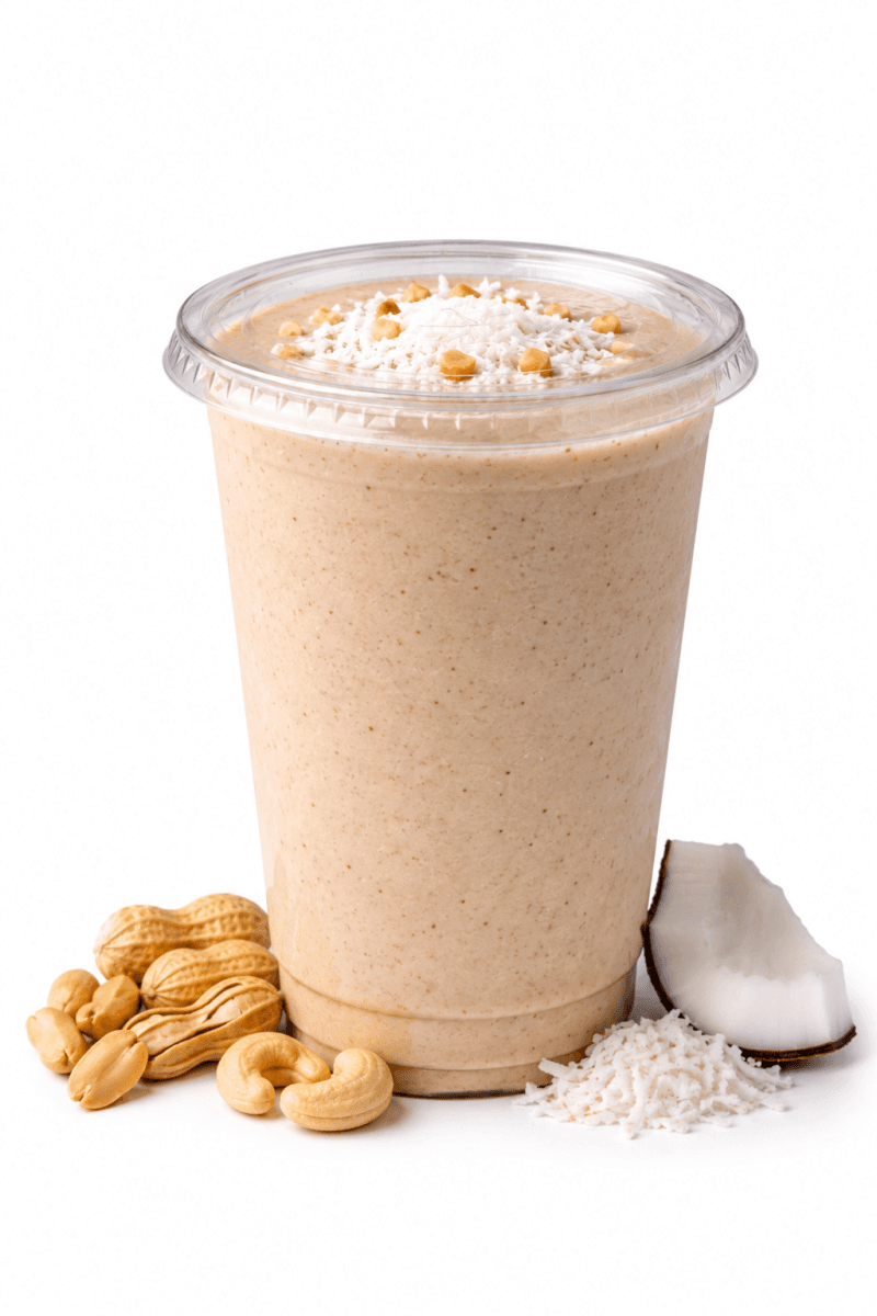 Batido Proteico de Maní, Cashews y Coco