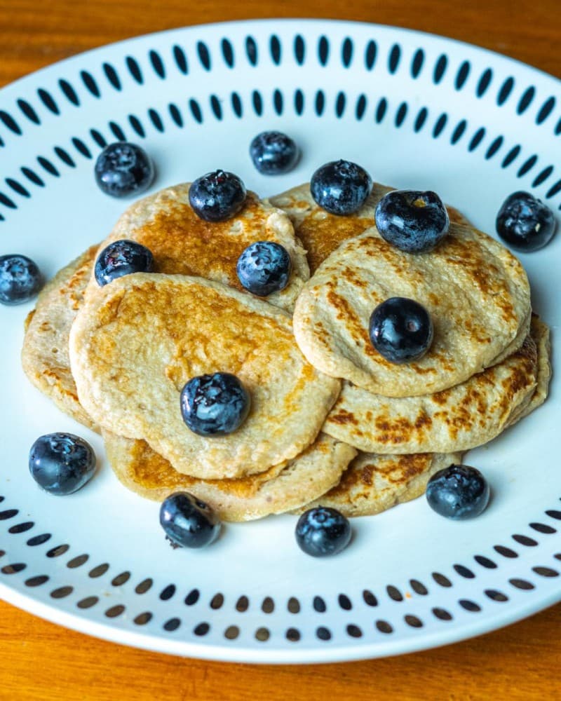 Panqueques de avena y plátano