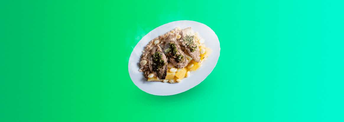 receta de pescado con papas y chimichurri
