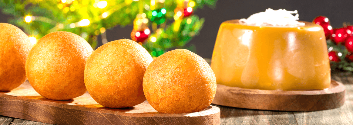 Buñuelos y natilla colombianos