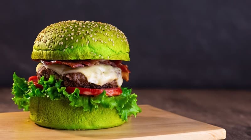 Bacon cheese burger.