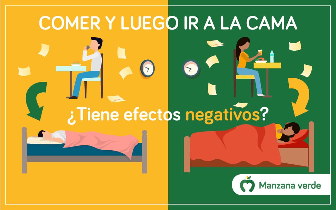 comer y luego ir cama, tiene efectos negativos